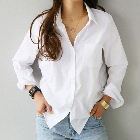 Classic Button Ladies Blouse | Timeless Women's Fashion