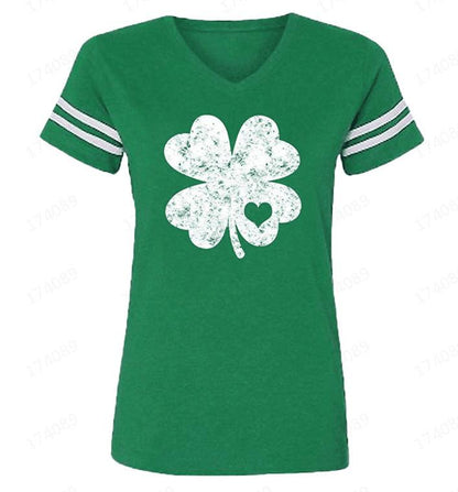 St. Patrick's Day Four-leaf Clover & Shamrock T-shirt