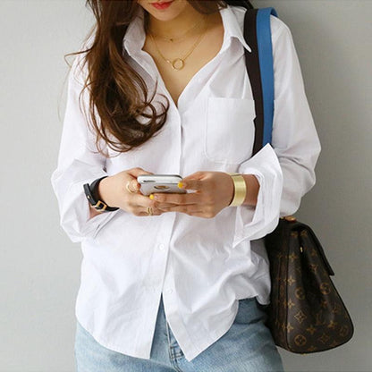 Classic Button Ladies Blouse | Timeless Women's Fashion