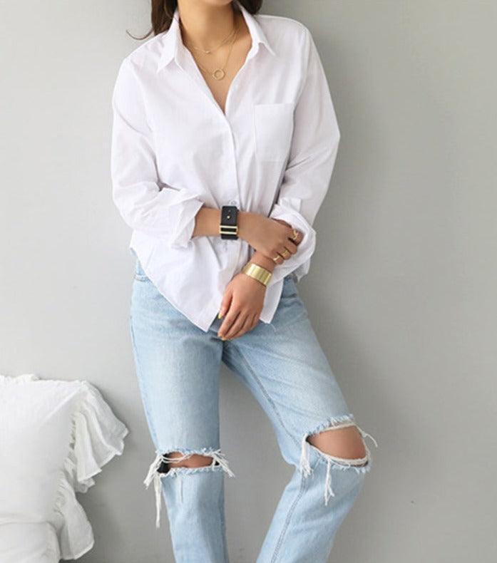 Classic Button Ladies Blouse | Timeless Women's Fashion