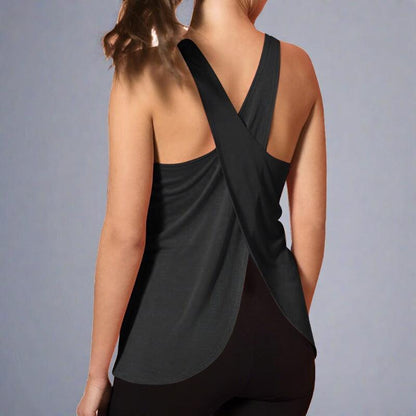 Cross Back Athletic Top — Workout Tanks For Women